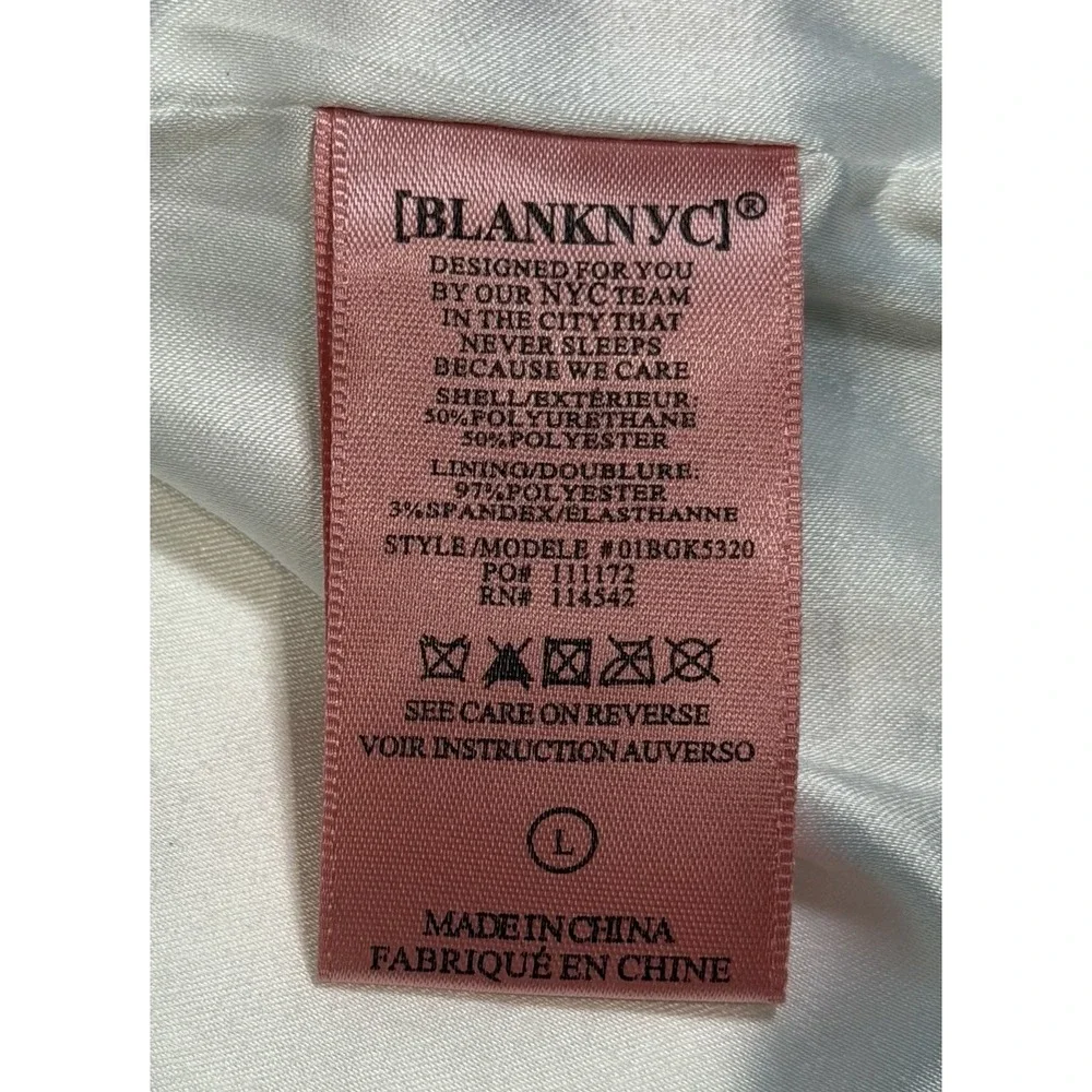 Blank NYC Girls Pastel Tie Dye Faux Leather Moto Jacket Zip Front Size 12 Large